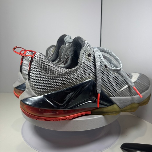 Nike LeBron 12 Low Grey Orange Men's Basketball Shoes Size 10.5 - Picture 7 of 16